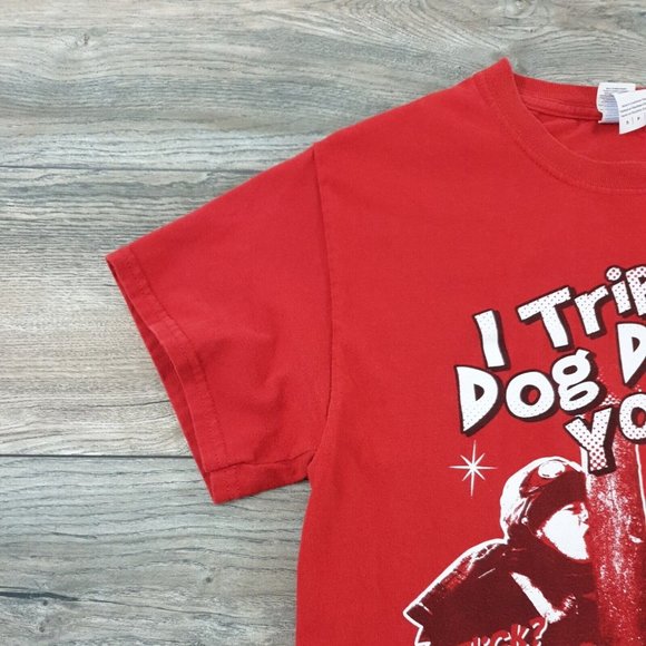 Christmas Story Mens Small Short Sleeve Shirt Triple Dog Dare You Holiday Movie - Picture 4 of 11